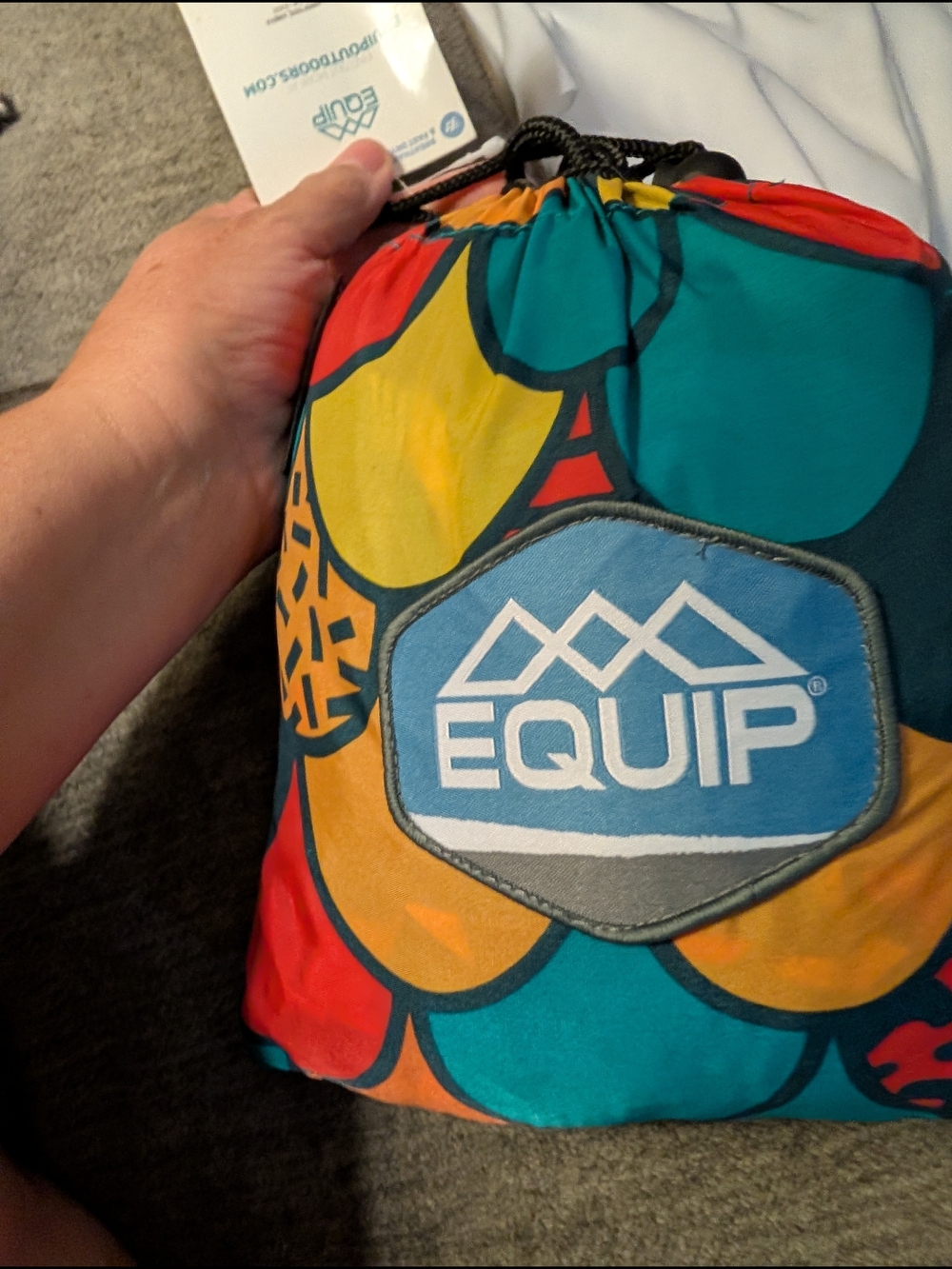 EQUIP Colorful 1 Person Hammock  - Teal, Yellow, Red